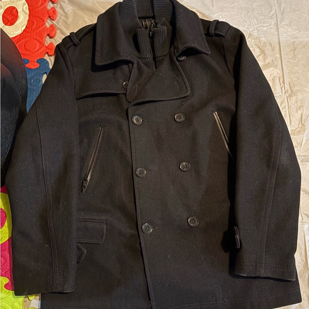 Express Men's Classic Black Peacoat